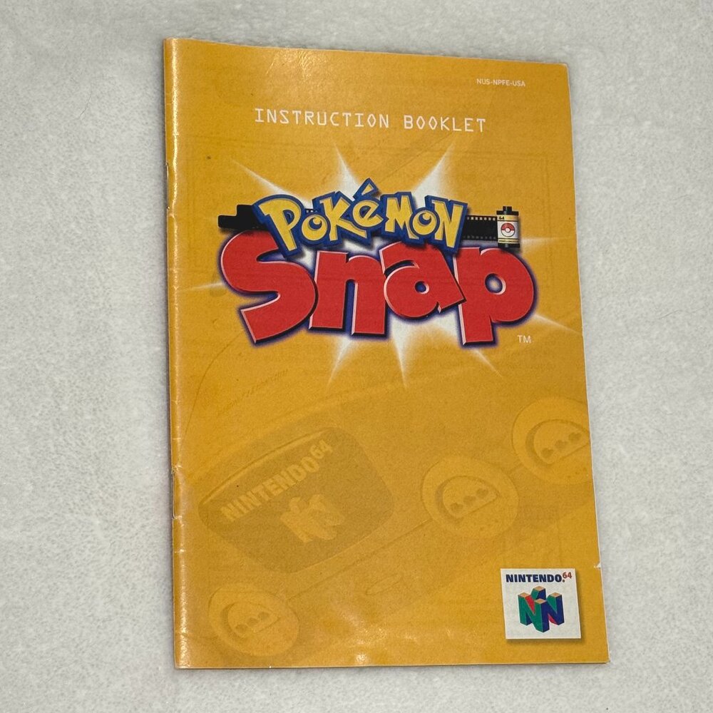 Pokemon Snap Manual - N64 AUTHENTIC Nintendo 64 - Manual Booklet Only